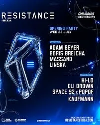 Cartel oficial de RESISTANCE en Amnesia Ibiza 2026 Cartel oficial de RESISTANCE en Amnesia Ibiza 2026