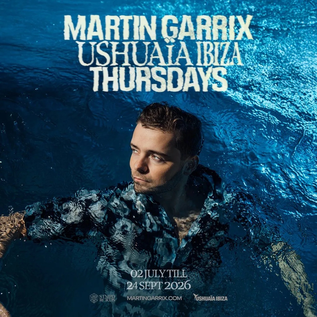 Cartel oficial de Martin Garrix en Ushuaïa Ibiza 2026 Cartel oficial de Martin Garrix en Ushuaïa Ibiza 2026